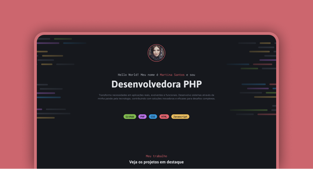 Portfólio Dev