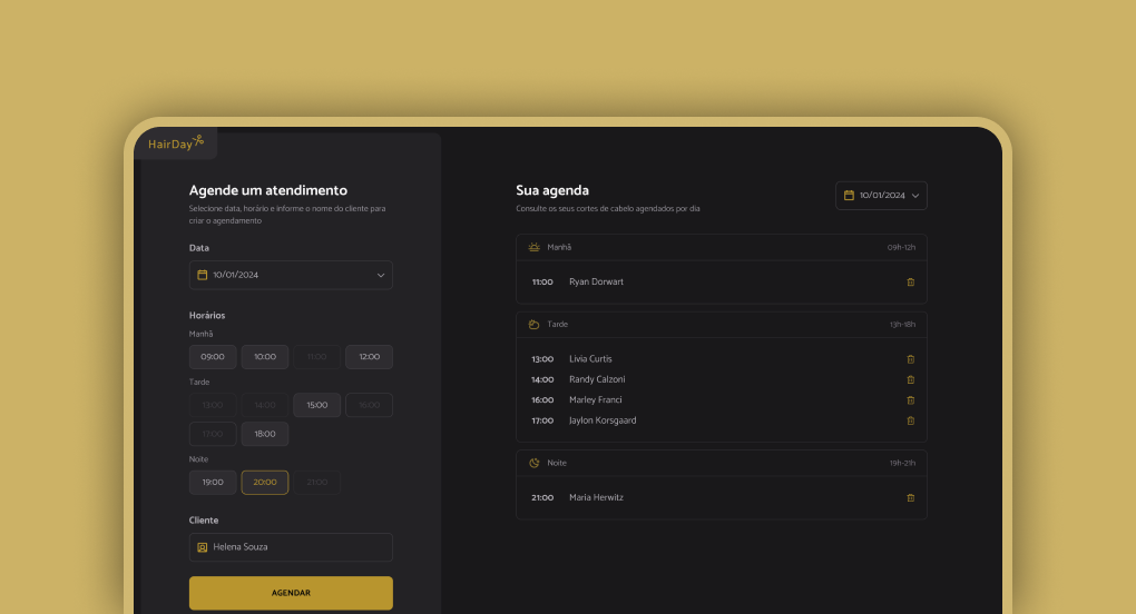 HairDay (agendamentos)