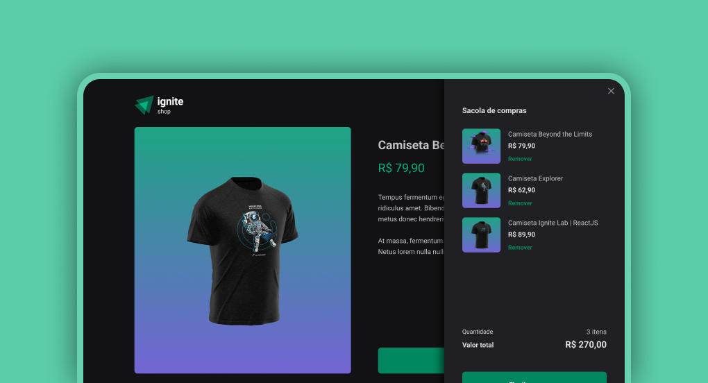 Adicionando features ao Ignite Shop