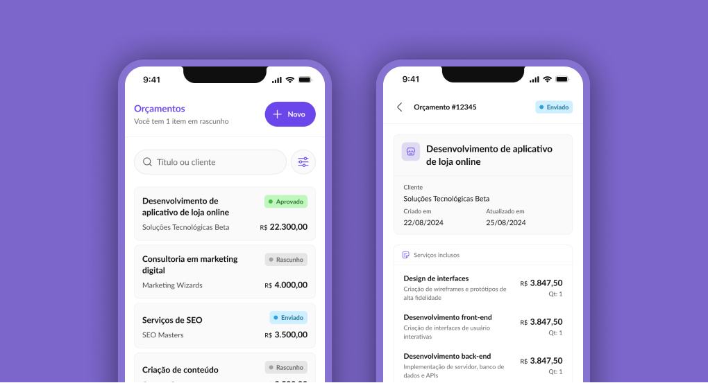 Orçamentos de Serviços